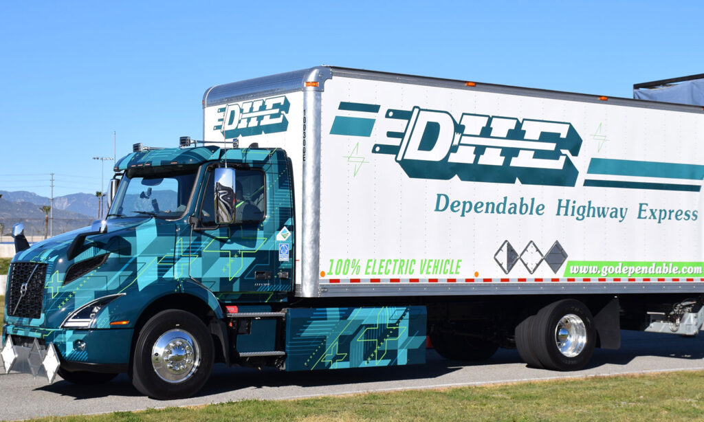 A 100% electric freight truck