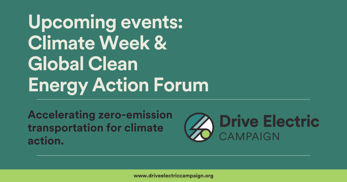 Events Roundup all about electric transportation at Climate Week and